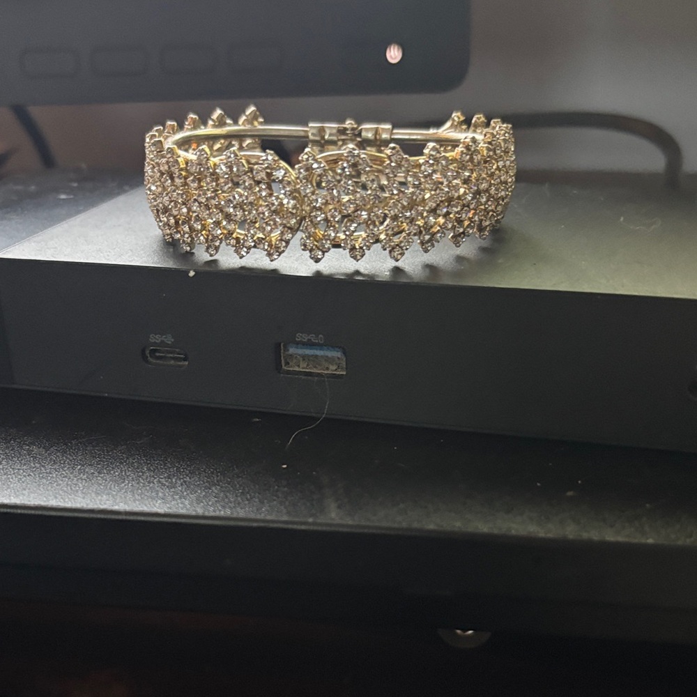 Elegant 1950  Silver Crystal Bracelet, now $65!